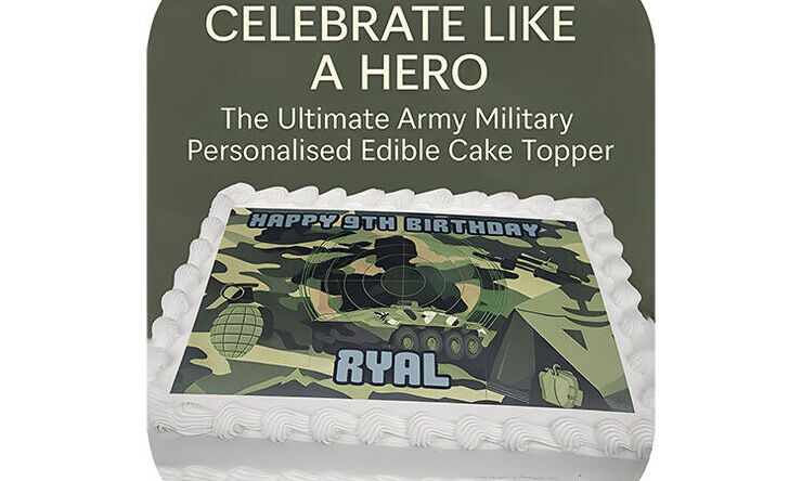 Celebrate Like a Hero: The Ultimate Army Military Personalised Edible Cake Topper
