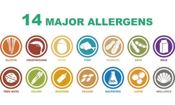 Food allergens and cake baking