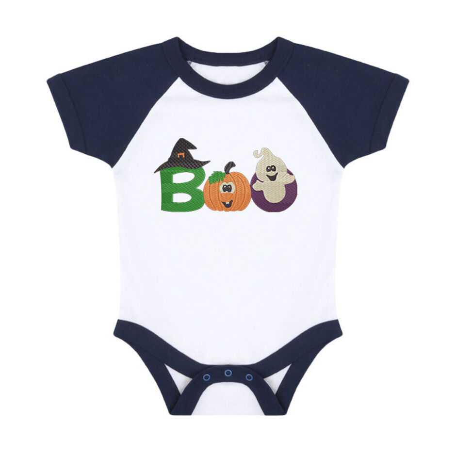 Boo-Embroidered-Short-Sleeve-Blue-and-White-Baby-Grow