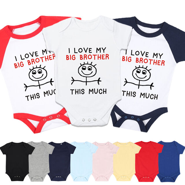 I Love My Big Brother This Much Short Sleeve Babygrow