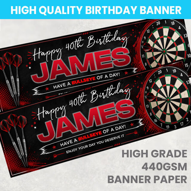 Dart Board Birthday Banner