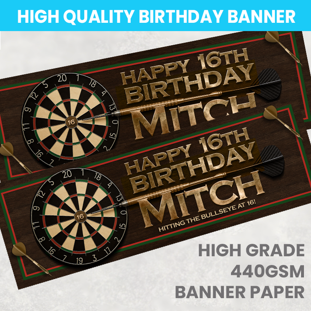 Dart Board Birthday Banner