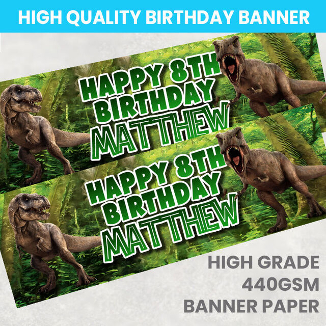Dinosaurs Personalised Birthday Banner