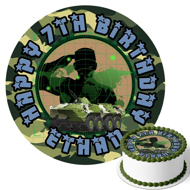 Army (Round Cake Topper)