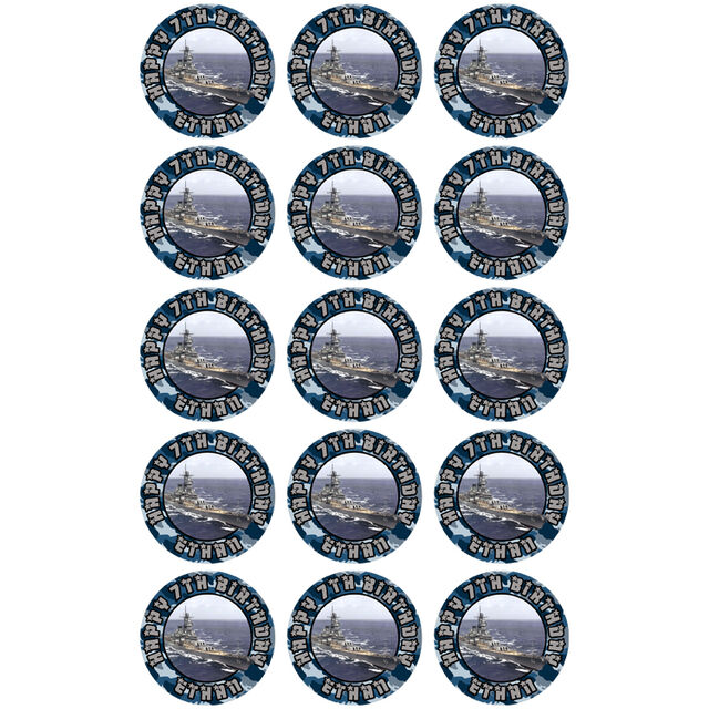 Battleship (Cupcake Toppers)