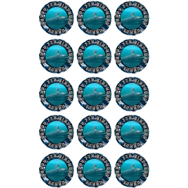 Nuclear Submarine (Cupcake Toppers)