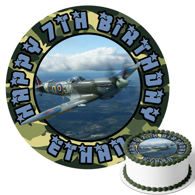 Spitfire (Round Cake Topper)