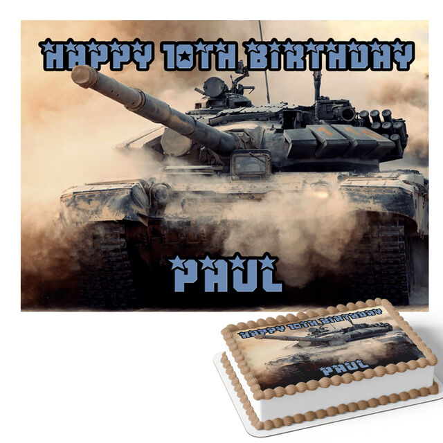 Tank (Rectangle Cake Topper)