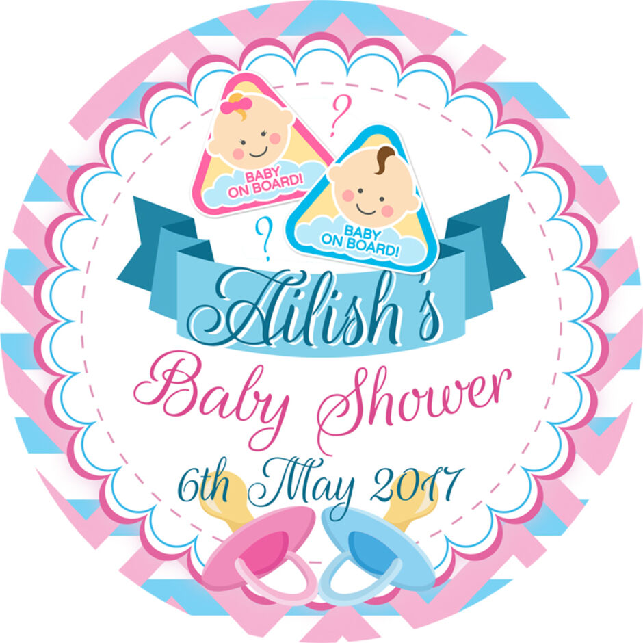Baby-on-Board-Personalised-Round-Edible-Baby-Shower-Cake-Topper
