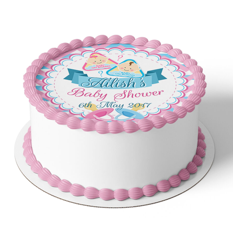 Baby-on-Board-Personalised-Round-Edible-Baby-Shower-Cake-Topper-a