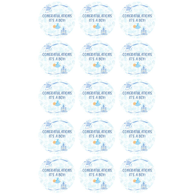 Congratulations It's a Boy (Cupcake Toppers)