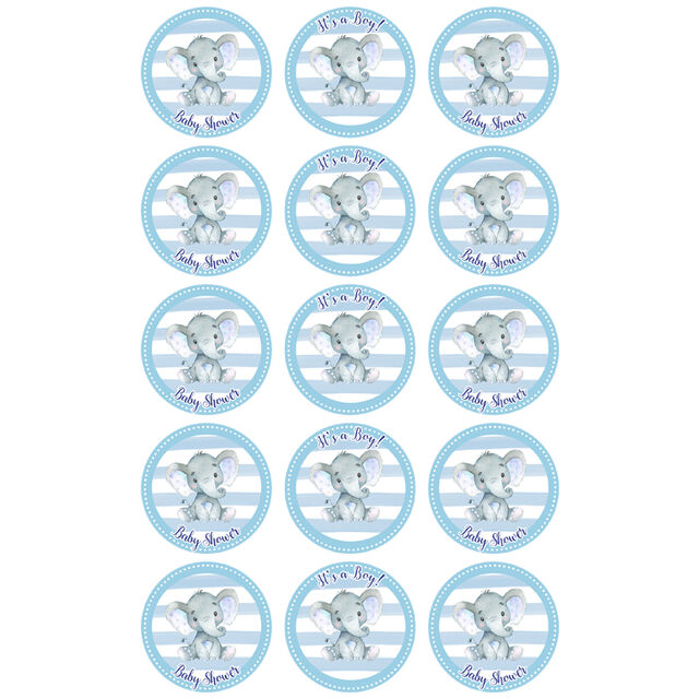 It's a Boy - Elephant (Cupcake Toppers)