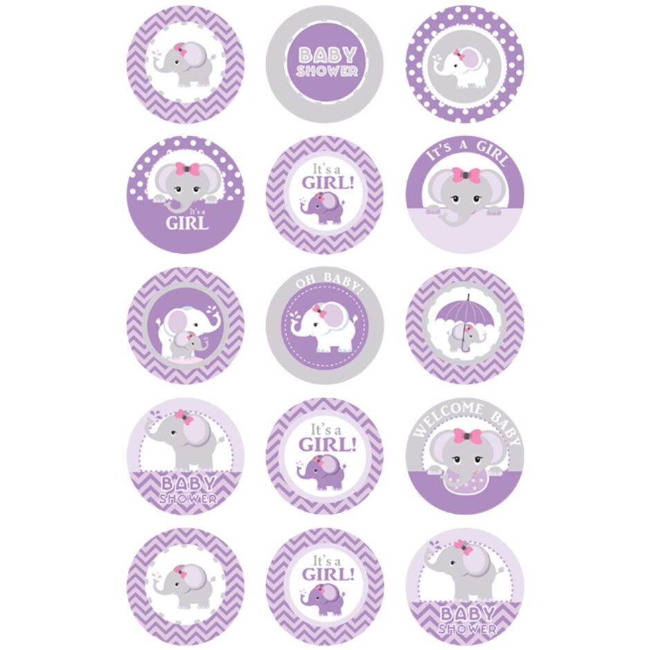 Its-a-Girl-Baby-Shower-Round-Edible-Cupcake-Toppers
