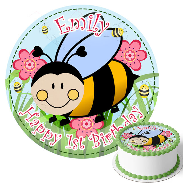 Bumble Bee (Round Cake Topper)