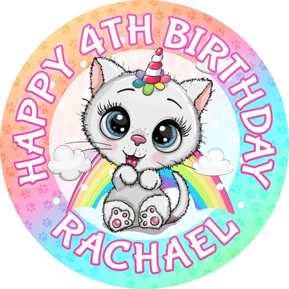 Cats-and-Kittens-Personalised-Round-Edible-Calke-Topper