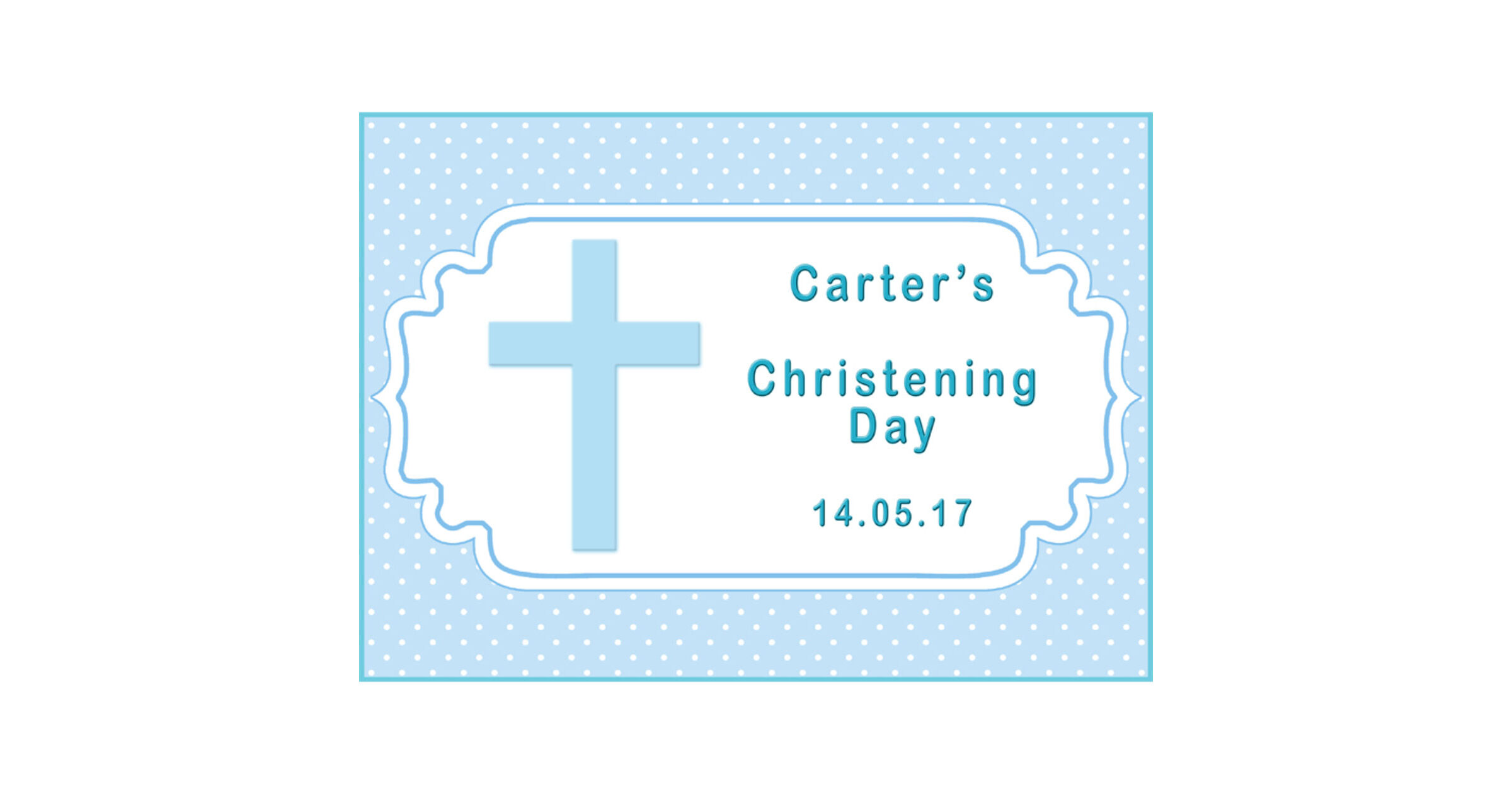 Christening (Rectangle Cake Topper)
