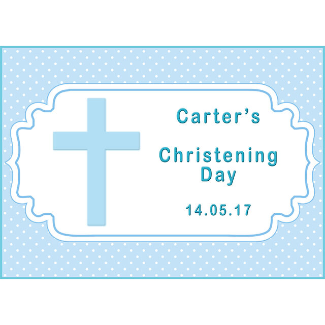 Christening (Rectangle Cake Topper)