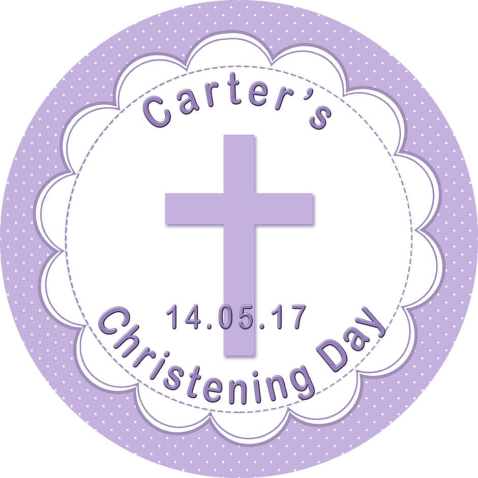 Christening-Personalised-Round-Edible-Cake-Topper-Purple