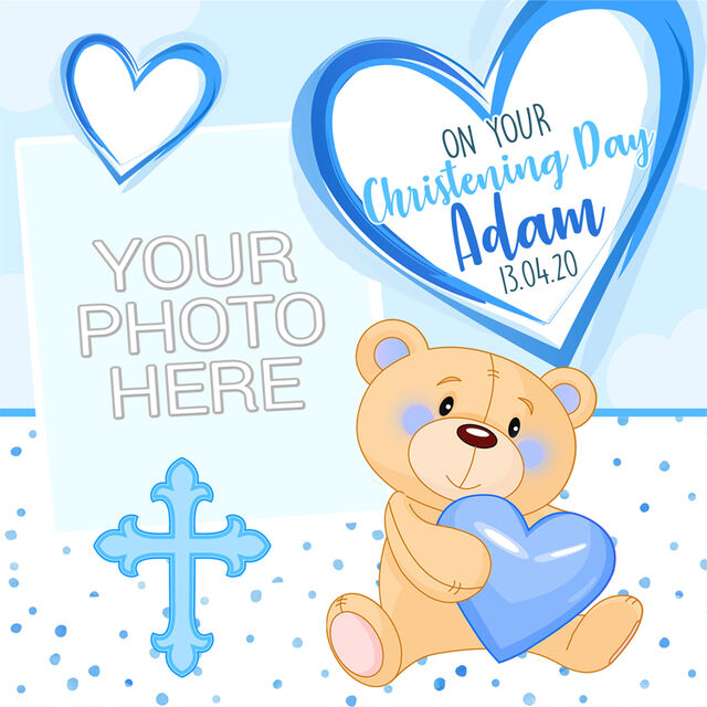 Cute Teddy (Square Cake Topper)