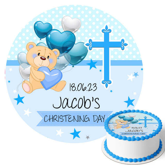 Cute Teddy (Round Cake Topper)