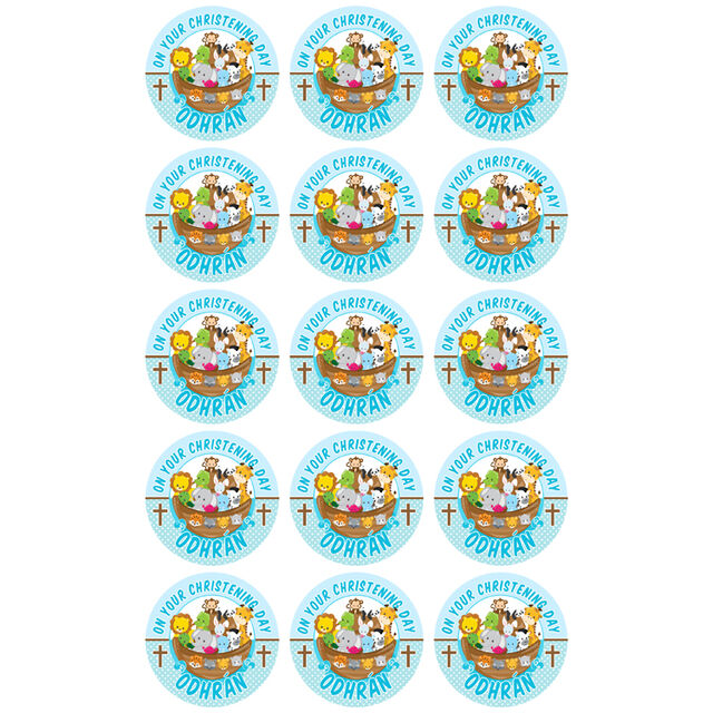 Noah's Ark Blue (Cupcake Toppers)