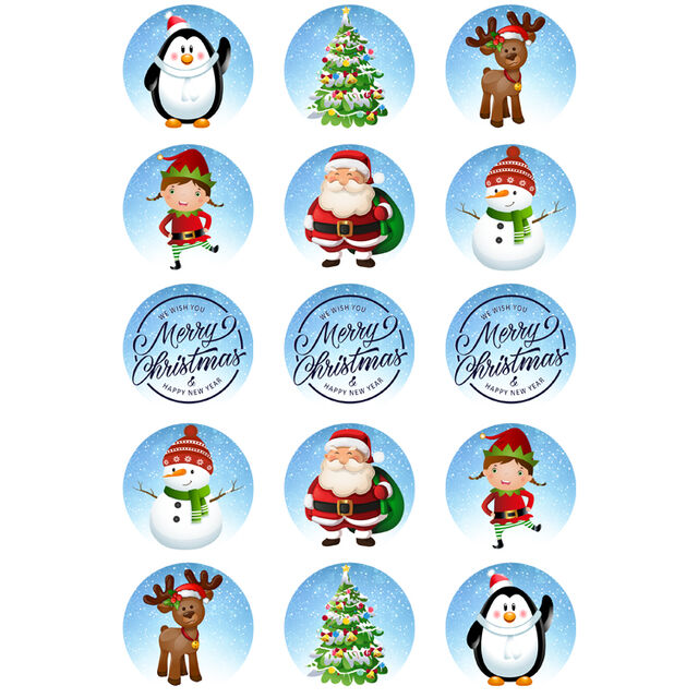 Merry Christmas + Happy New Year (Cupcake Toppers)