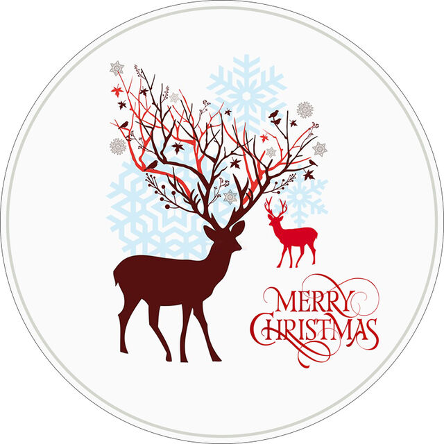 Merry Christmas (Round Cake Topper)