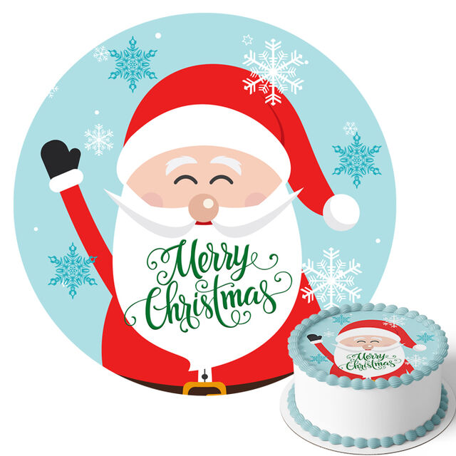 Merry Christmas (Round Cake Topper)