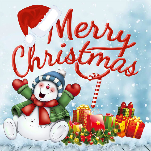 Merry Christmas (Square Cake Topper)