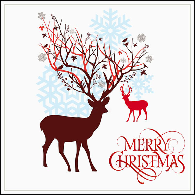 Merry Christmas (Square Cake Topper)