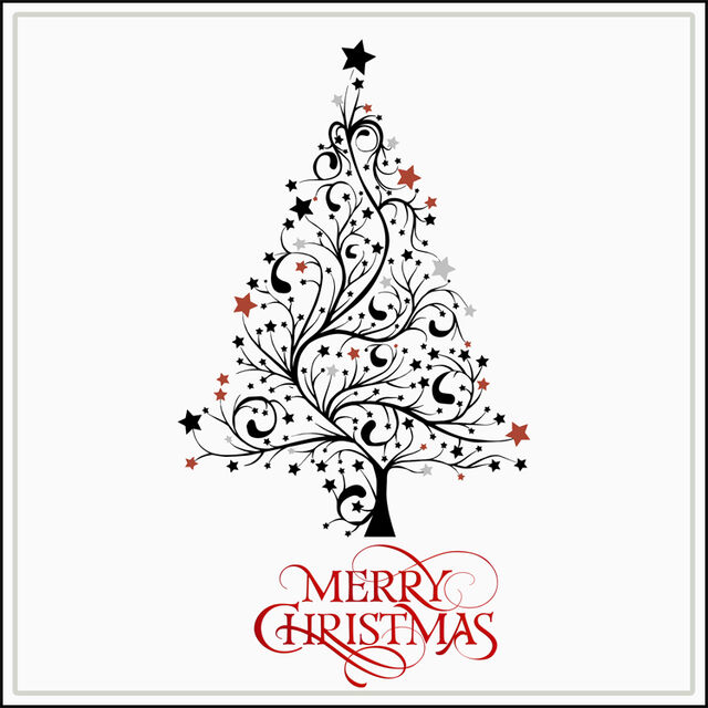 Merry Christmas (Square Cake Topper)