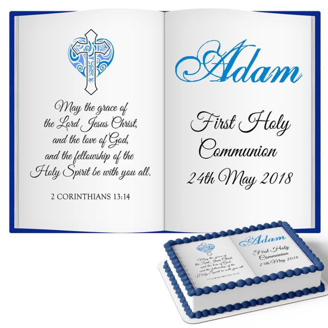 First Holy Communion Book Style (Rectangle Cake Topper)