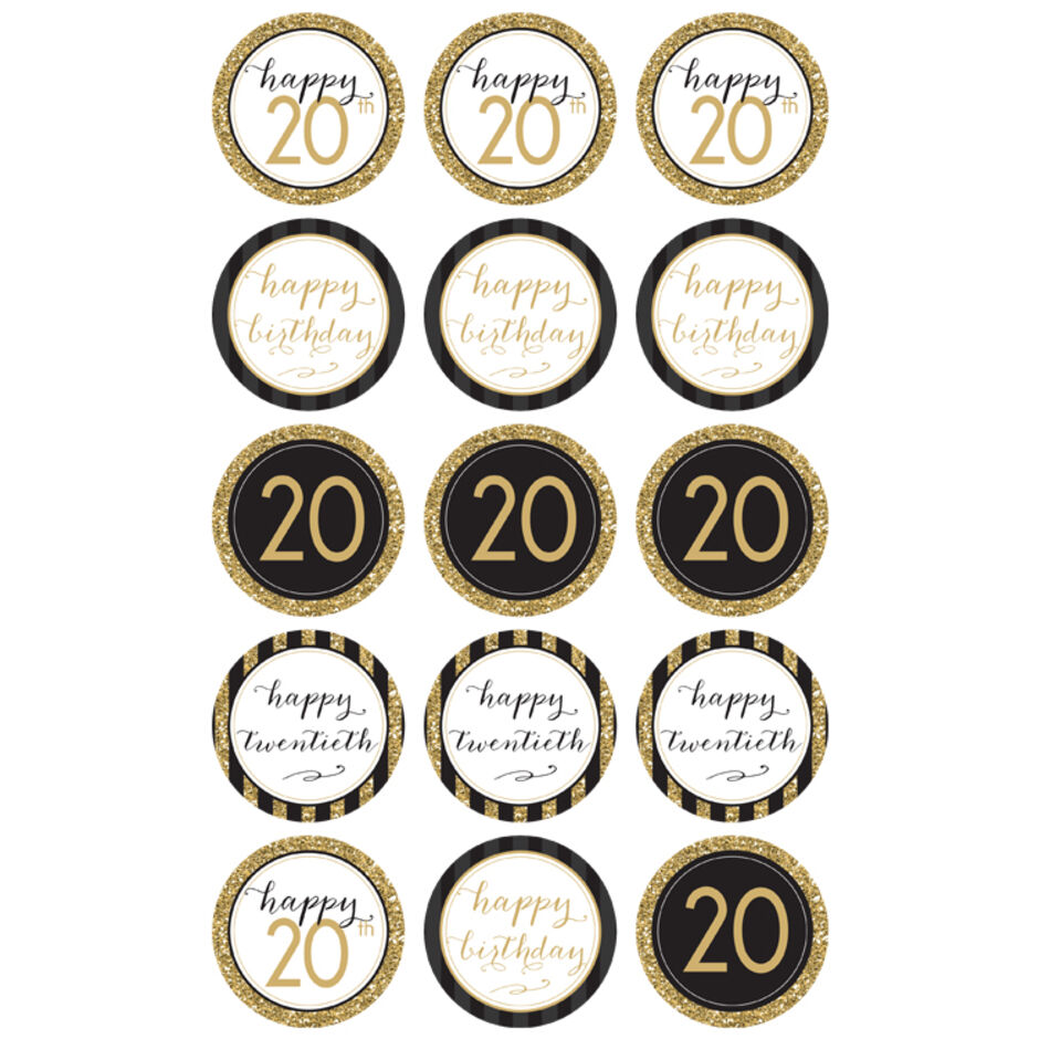 20TH-Birthday-Round-Edible-Cake-Toppers