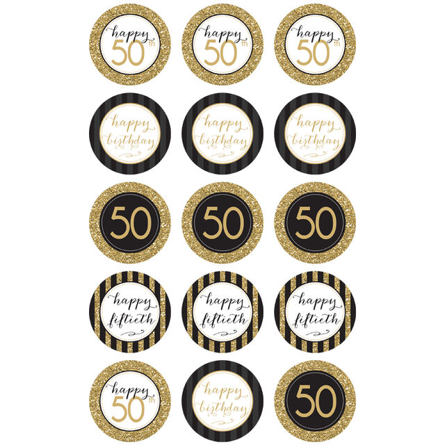 50th Birthday (Cupcake Toppers)