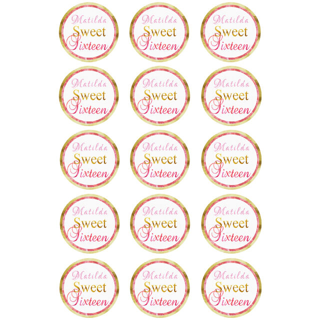 Sweet 16th (Cupcake Toppers)
