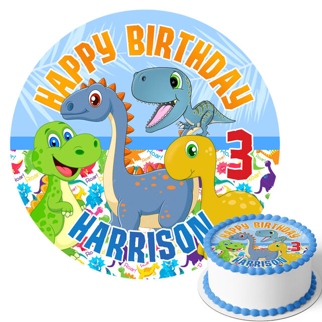 Dinosaur (Round Cake Topper)