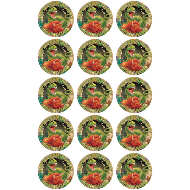 Dinosaur T Rex & Triceratops (Cupcake Toppers)