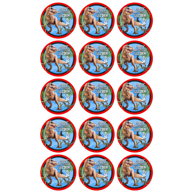 Dinosaur T Rex & Velociraptor (Cupcake Toppers)