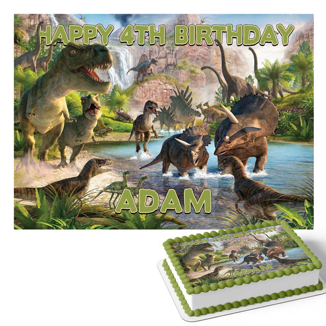 Dinosaur (Rectangle Cake Topper)