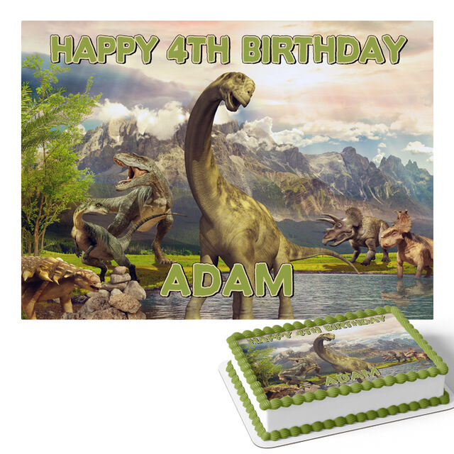 Dinosaur (Rectangle Cake Topper)