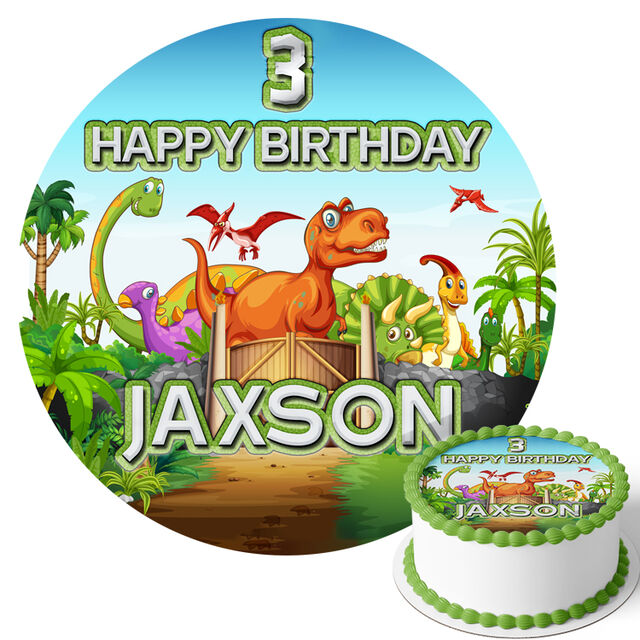 Dinosaur (Round Cake Topper)