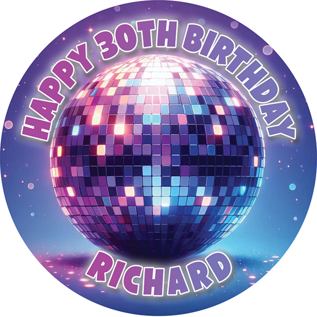 Disco (Round Cake Topper)