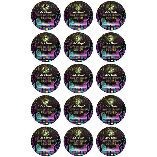 Disco Theme (Cupcake Toppers)