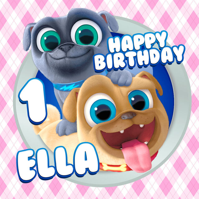 Diva Pug (Square Cake Topper)