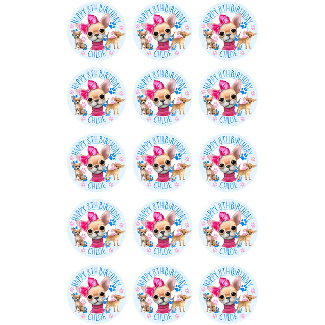 Chihuahua Dog (Cupcake Toppers)