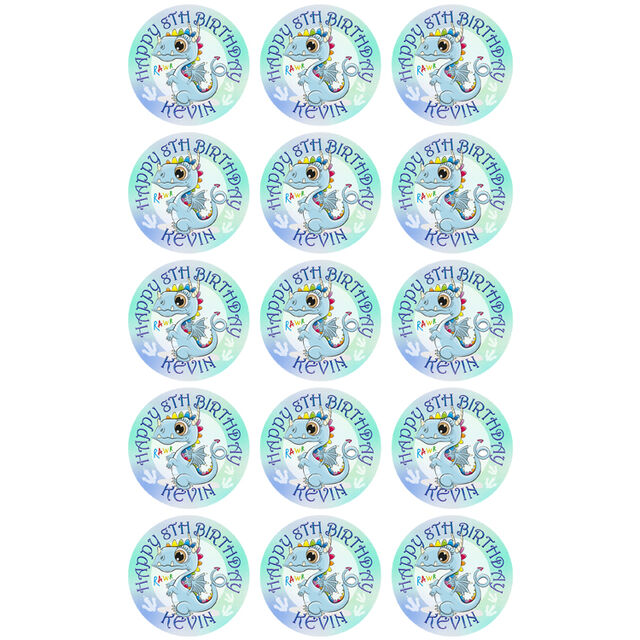 Cute Dragon (Cupcake Toppers)