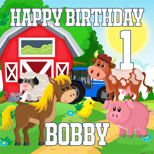 Farm Animals (Square Cake Topper)