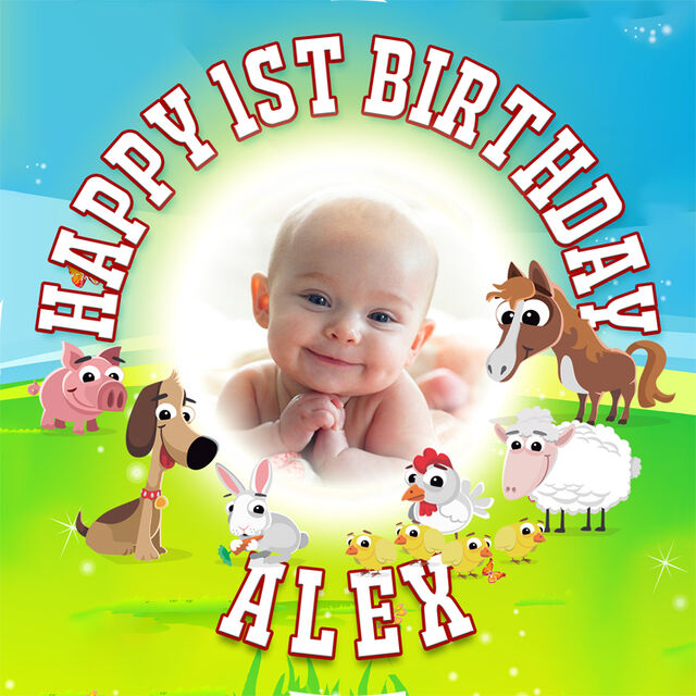 Farm Yard (Square Cake Topper)