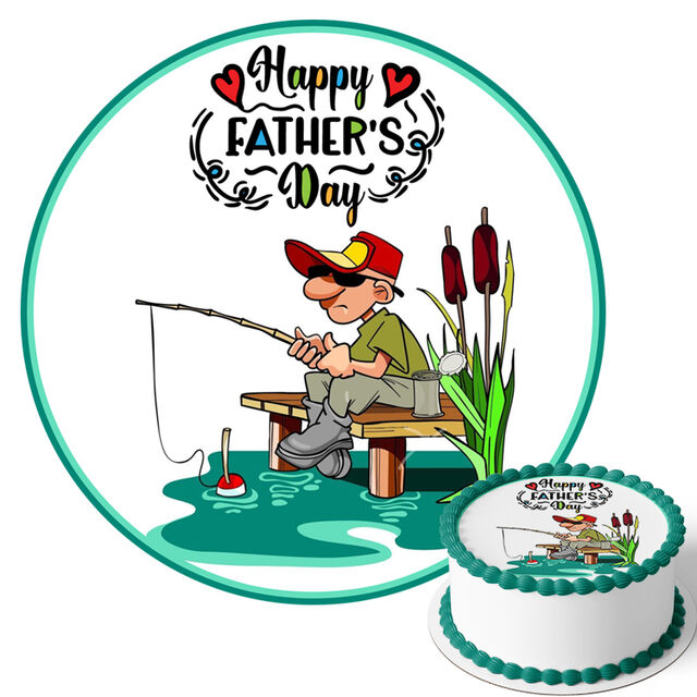 Father's Day (Round Cake Topper)