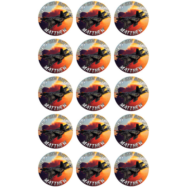 Fighter Jet (Cupcake Toppers)